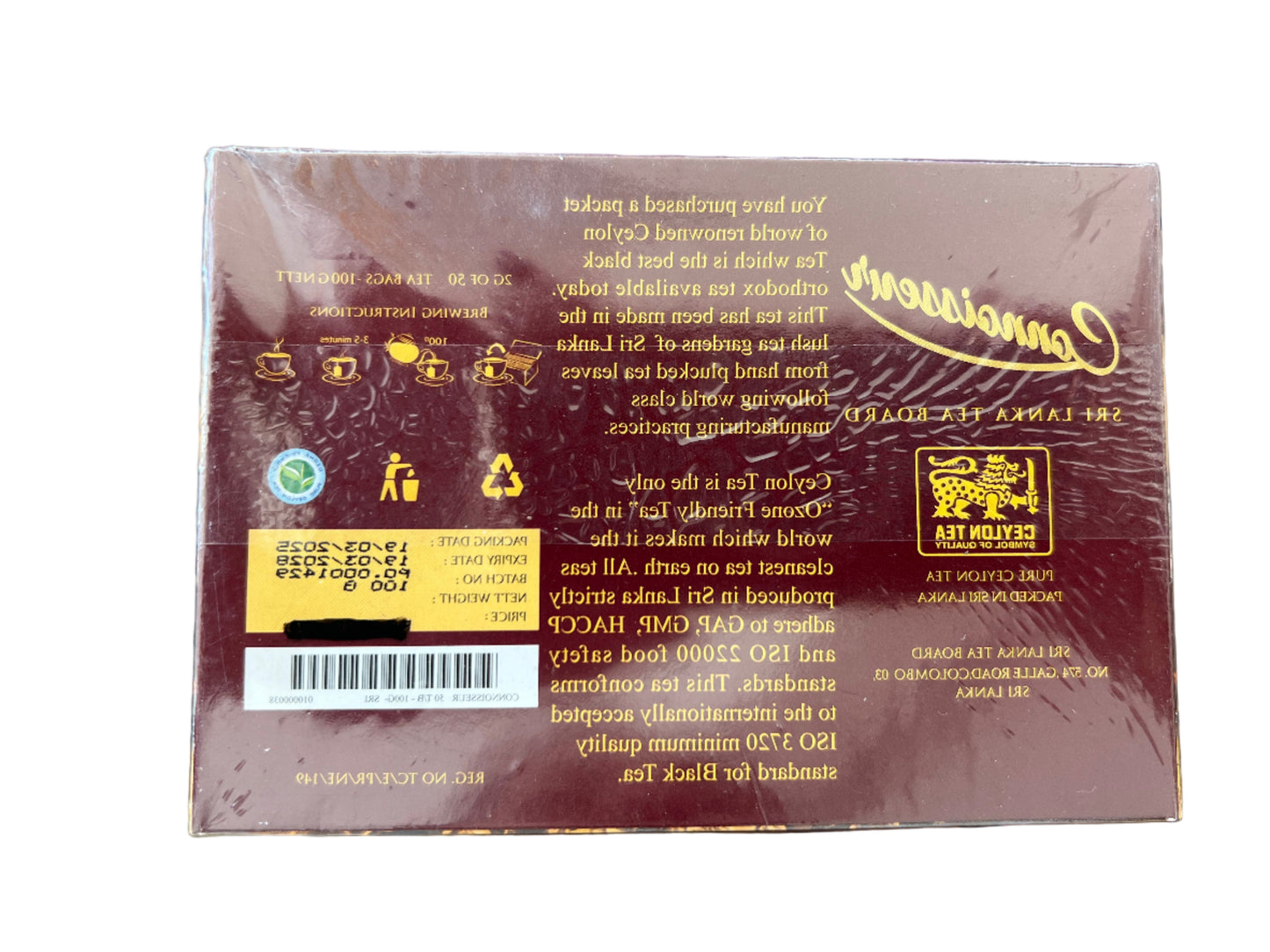 Black Tea bags by Ceylon Tea board-100g