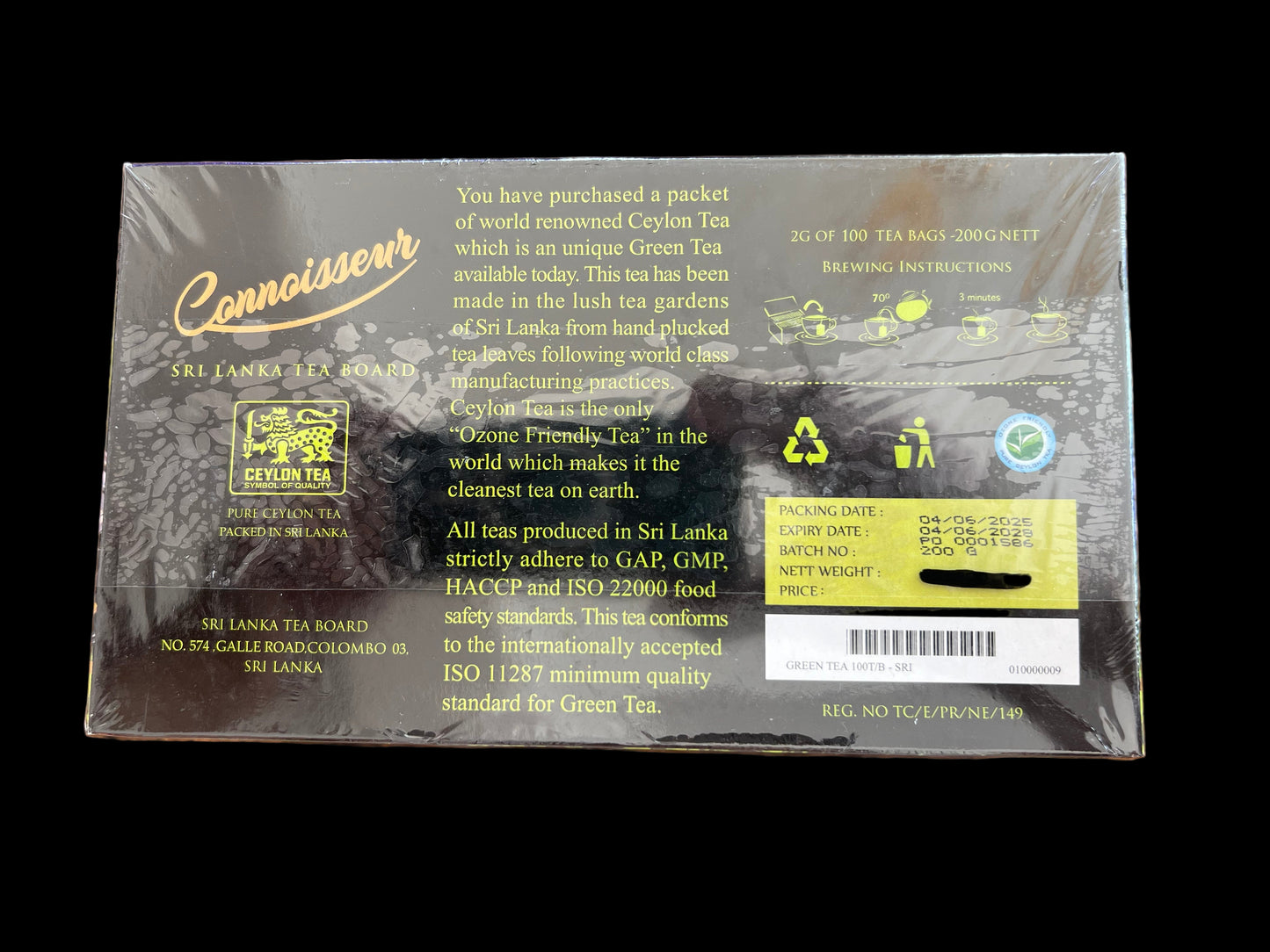 Green Tea by Ceylon Tea board-200g